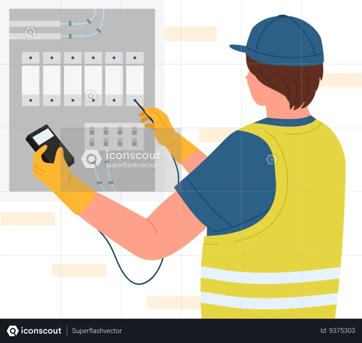 Electrician Diagnostics  Illustration