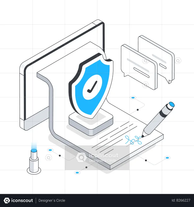 Electronic Contract  Illustration