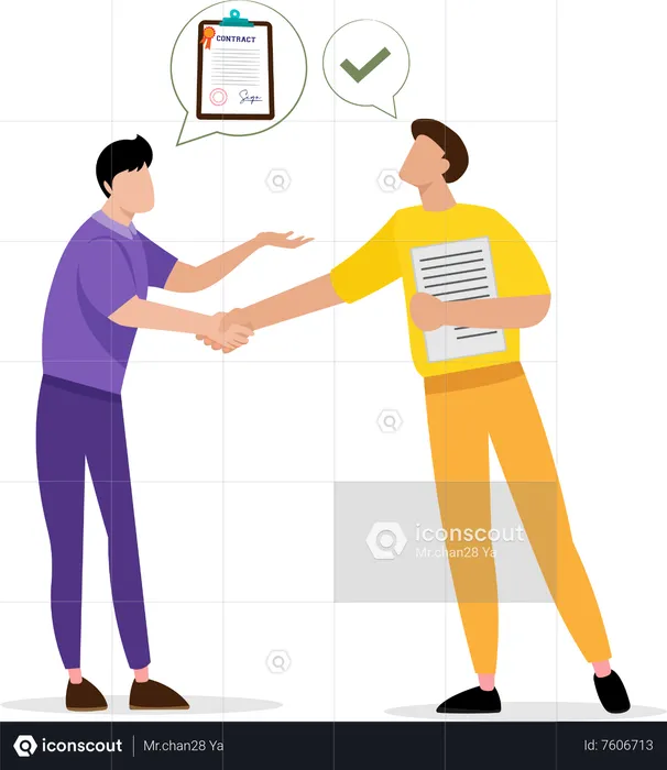 Electronic contract  Illustration