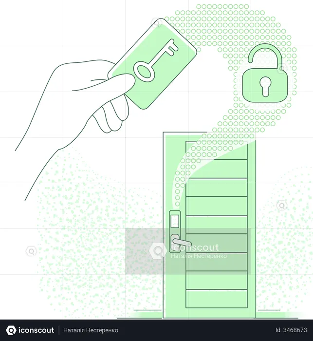 Electronic door key  Illustration