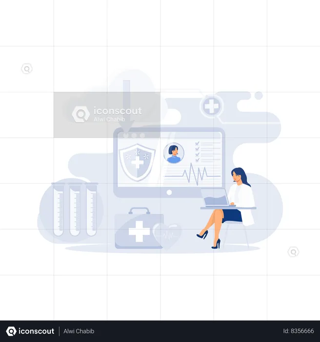 Electronic healthcare  Illustration