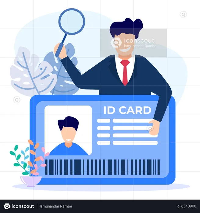 Electronic Identity Card  Illustration