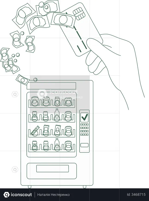 Electronic micropayment  Illustration