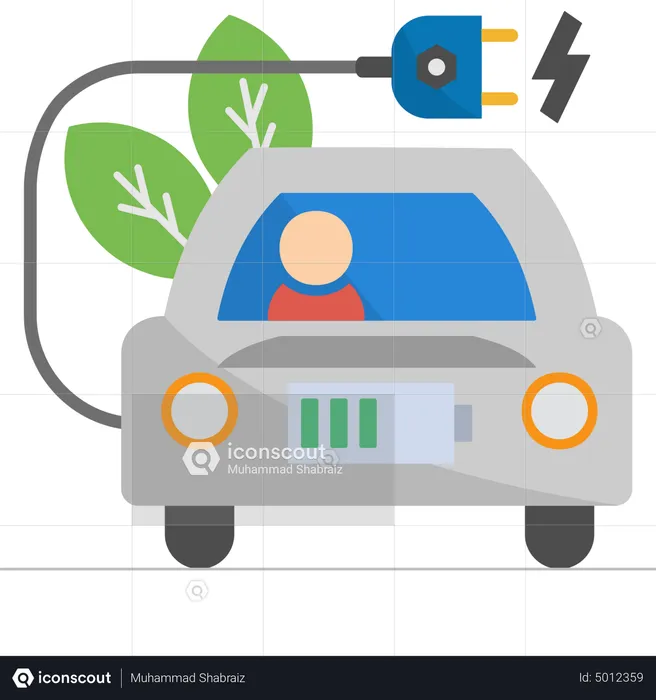 Electronic Vehicle Charging  Illustration