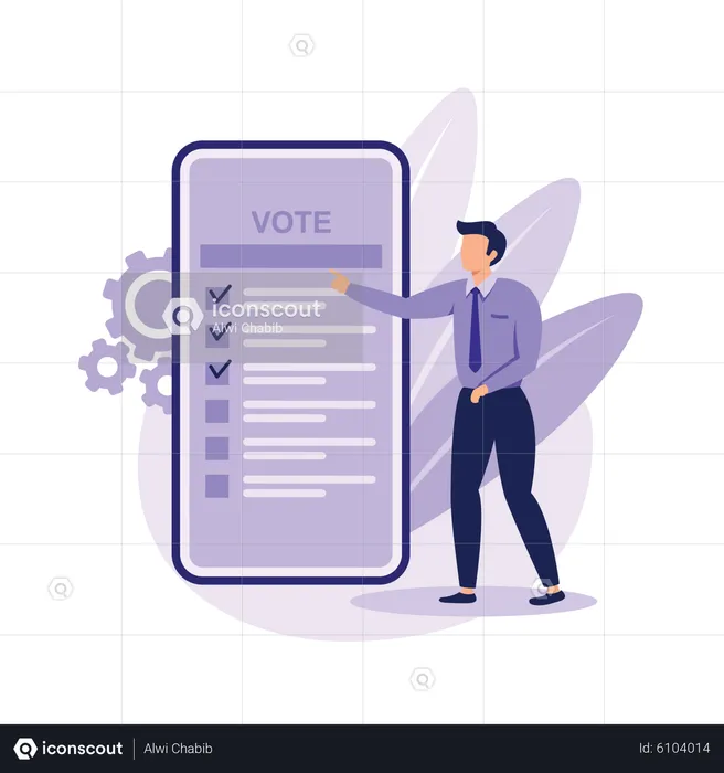 Electronic voting  Illustration