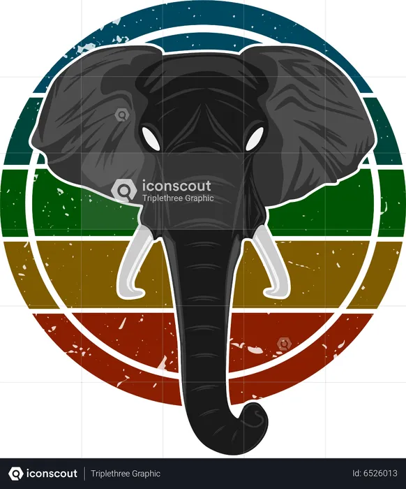 Elefante selvagem  Ilustração