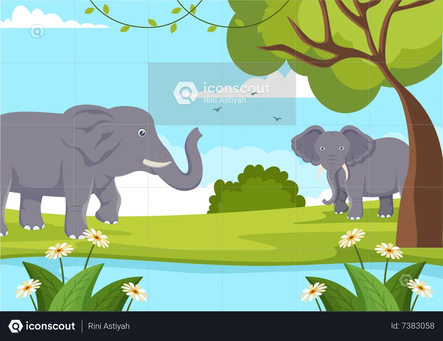 Elephant Day  Illustration