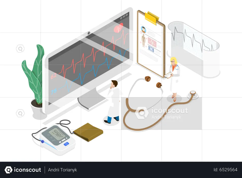 Eletrocardiograma eletrocardiograma  Ilustração