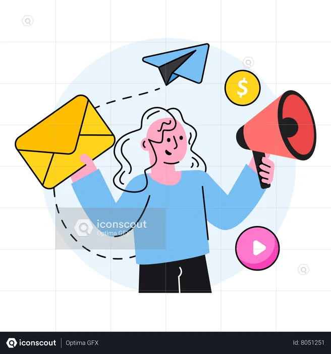 Email Advertisement  Illustration