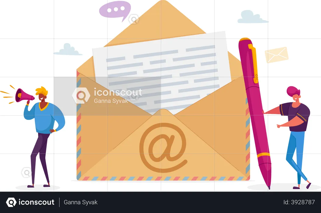 Email advertising  Illustration