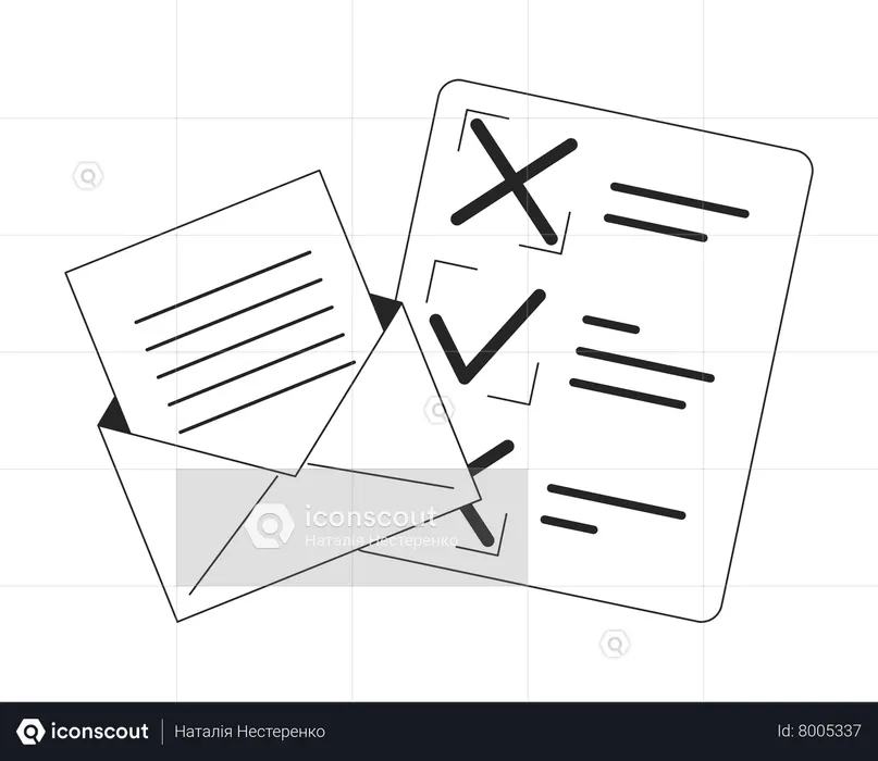 Email and checklist  Illustration