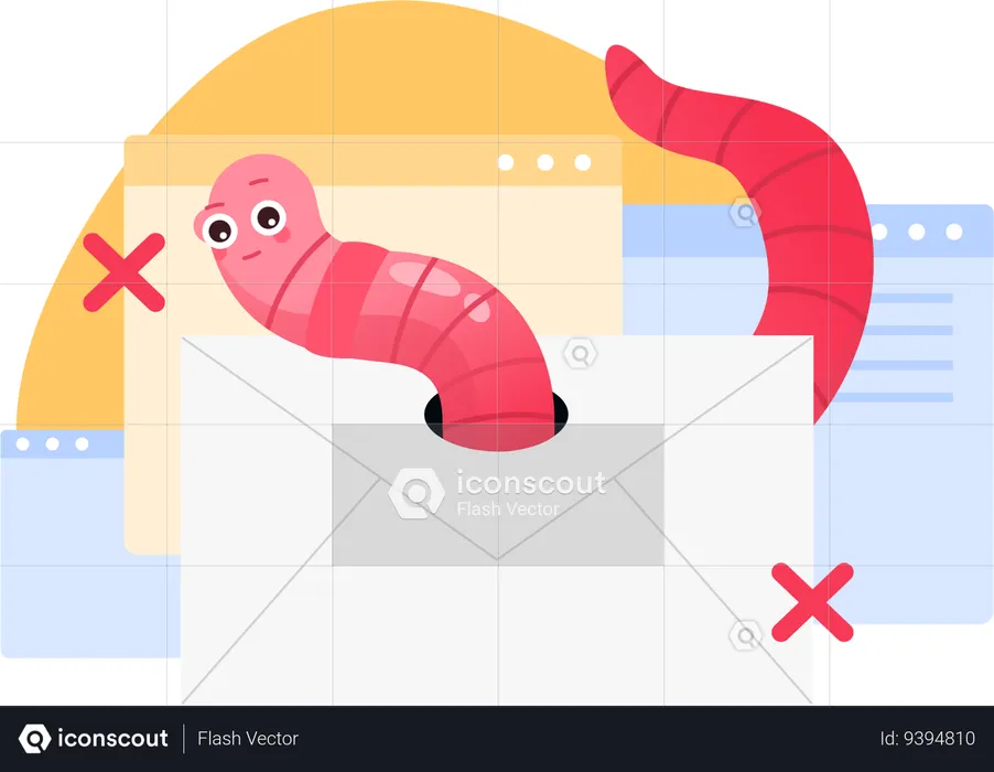Email Bug  Illustration