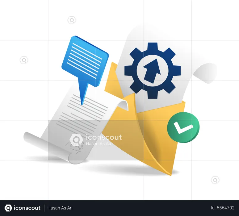 Email Data Sending Process  Illustration