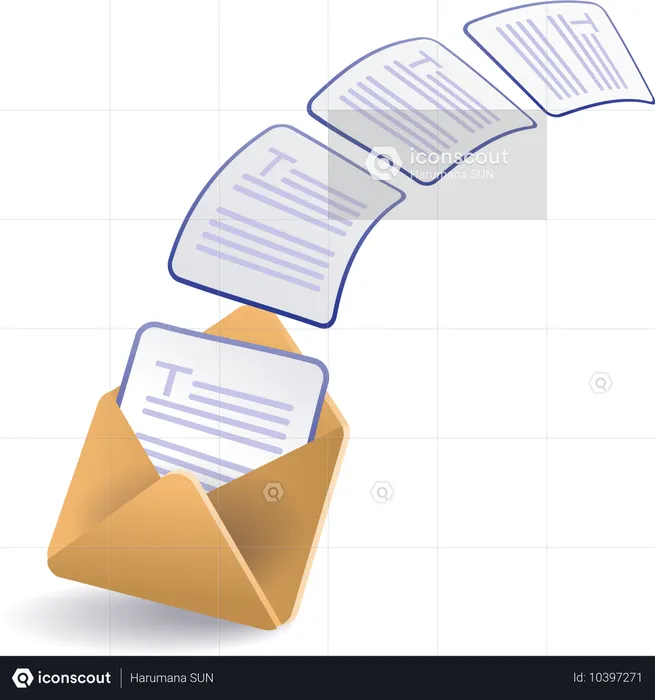 Email data transfer  Illustration