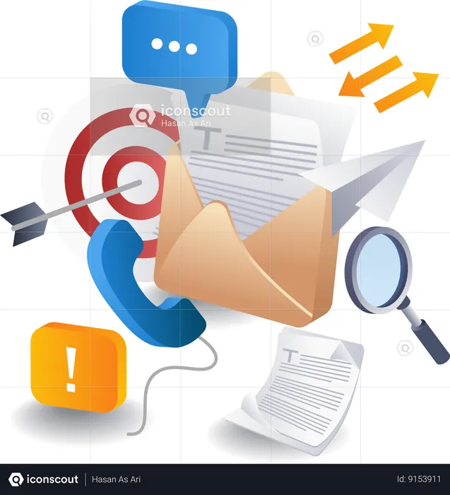 Email digital marketing strategy  Illustration