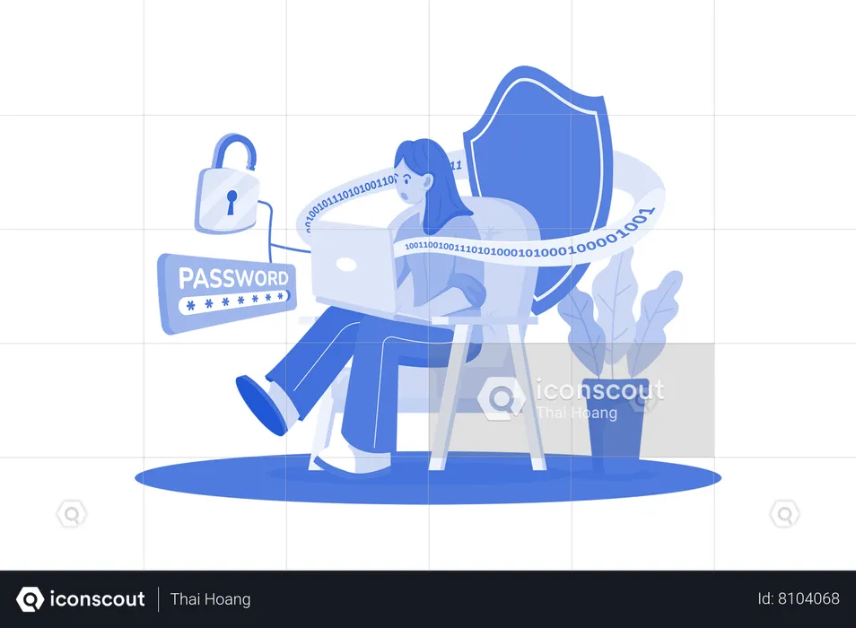 Email ensures privacy and security  Illustration