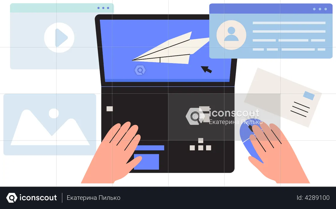 Marketing de email  Ilustração