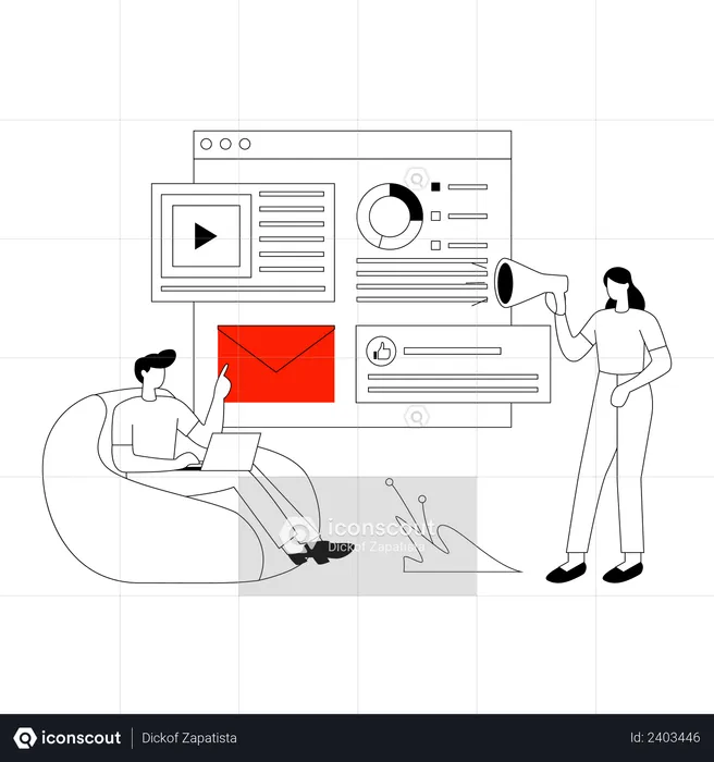 Email Marketing Analytics  Illustration