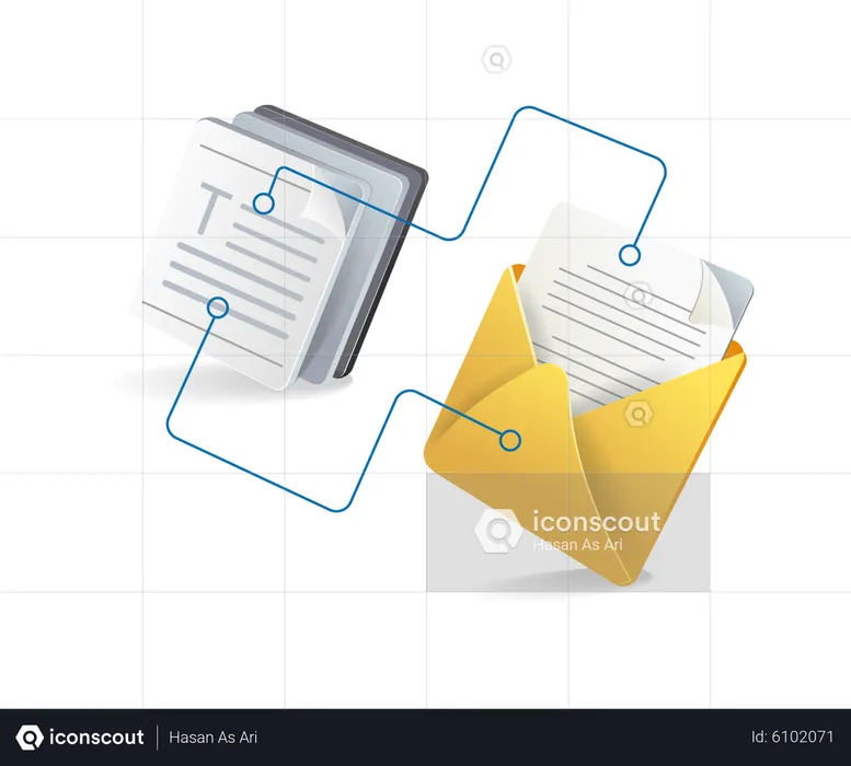 Email marketing data network  Illustration