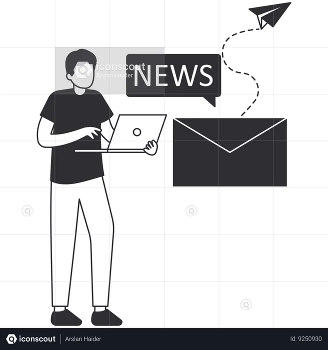 Email Newsletter  Illustration