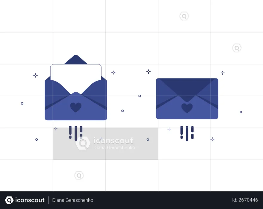 Email or letters  Illustration