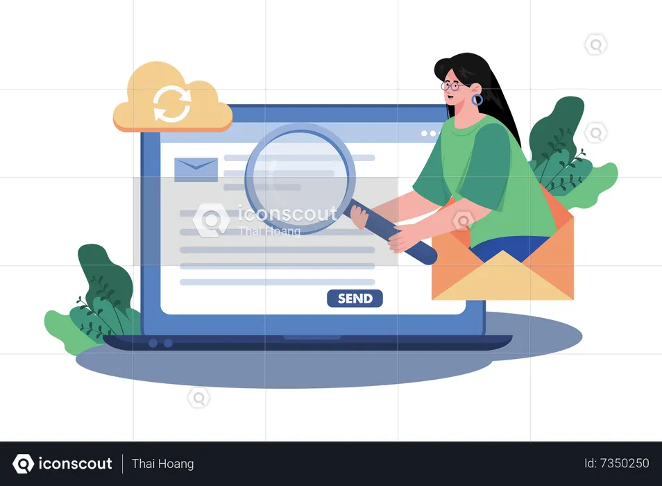 Email service providers offer robust search capabilities for finding specific emails  Illustration
