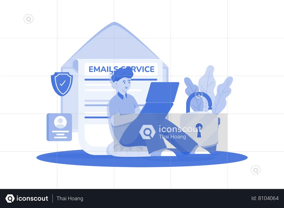 Email service providers offer secure messaging  Illustration