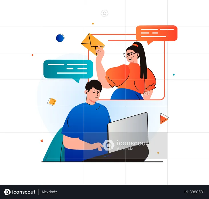 Email support  Illustration