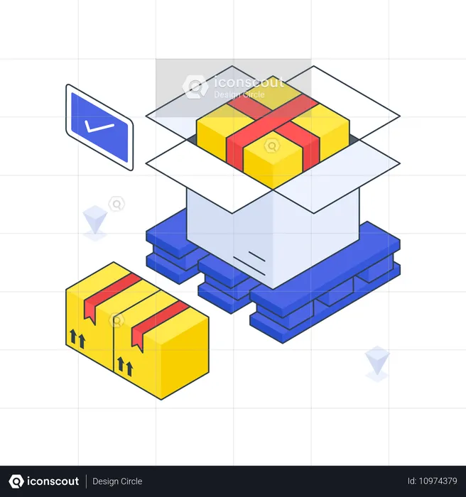 Embalaje de paquetes  Ilustración