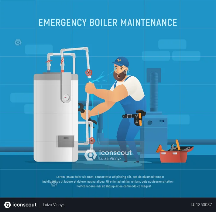 Emergency Boiler maintenance  Illustration