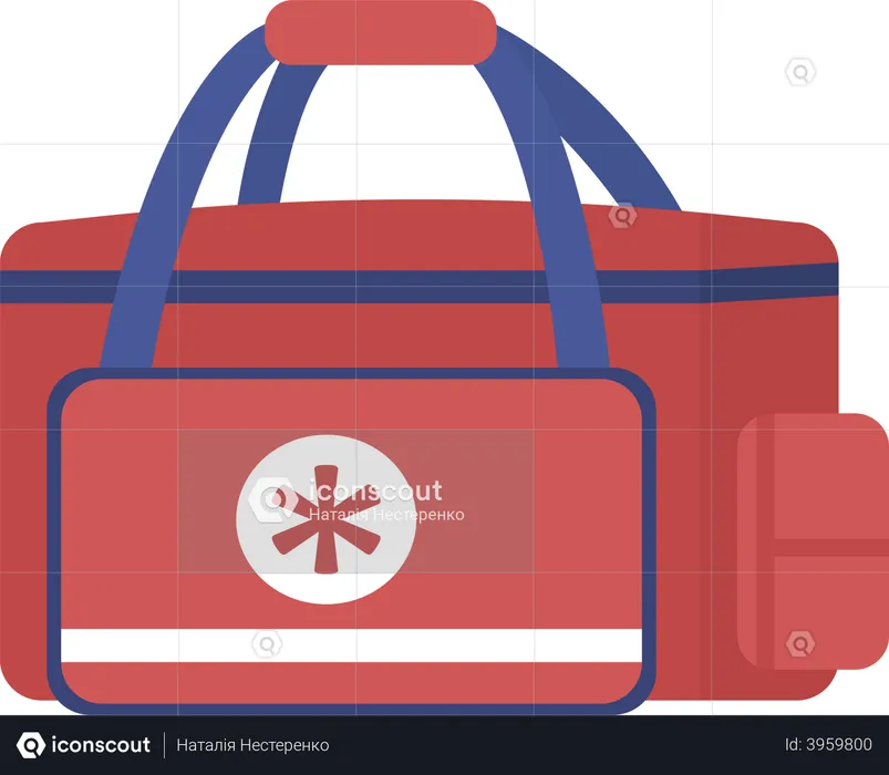 Emergency medical bag for paramedics  Illustration