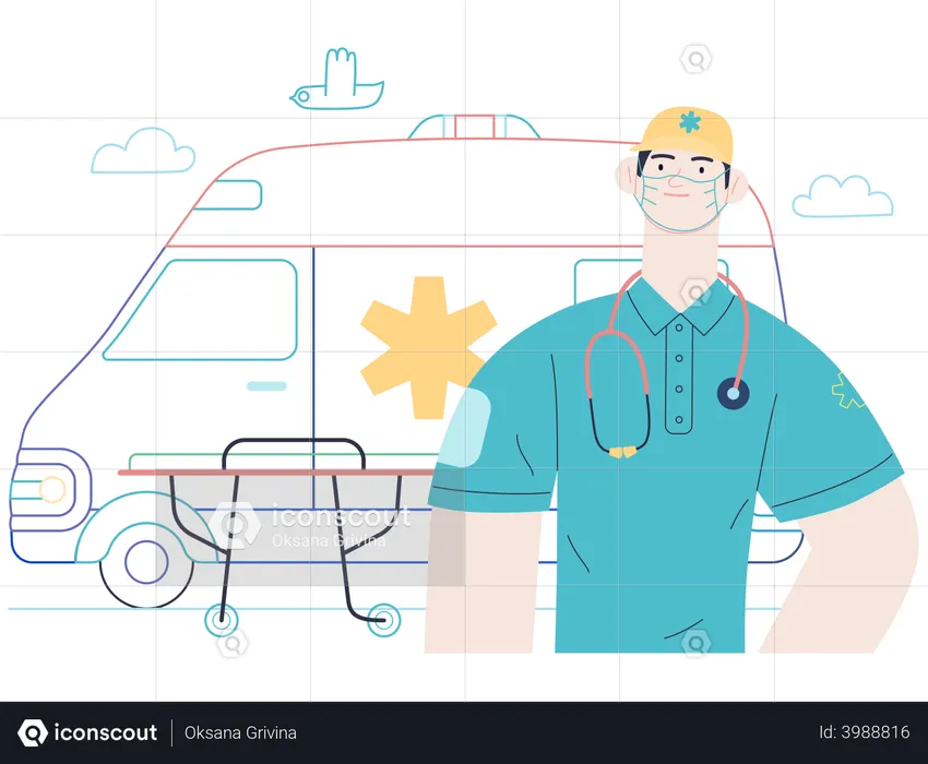 Emergency medical service  Illustration