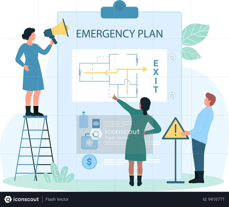 Emergency plan  Illustration