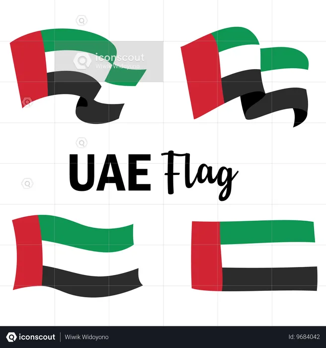 Emiratos Árabes Unidos Feliz Día Nacional  Ilustración