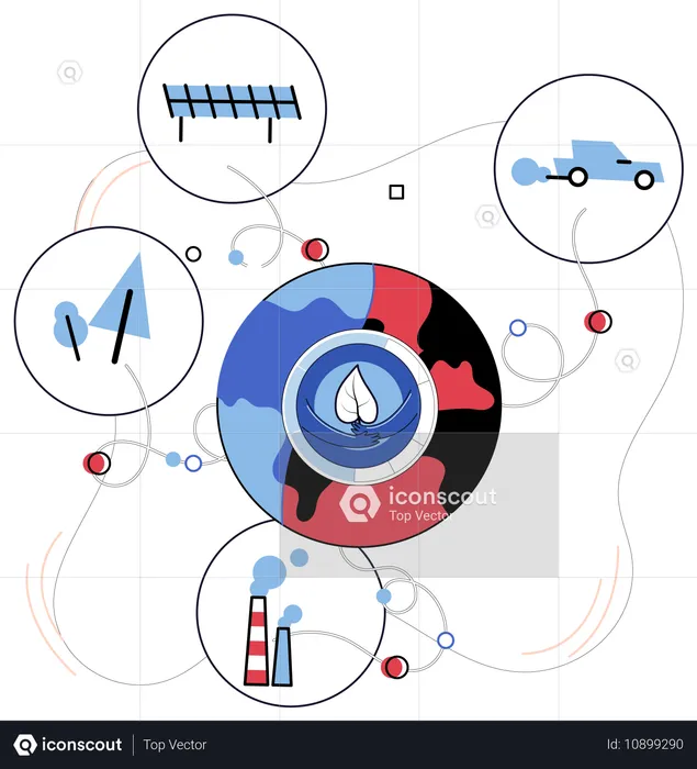 Emissão de carbono  Ilustração