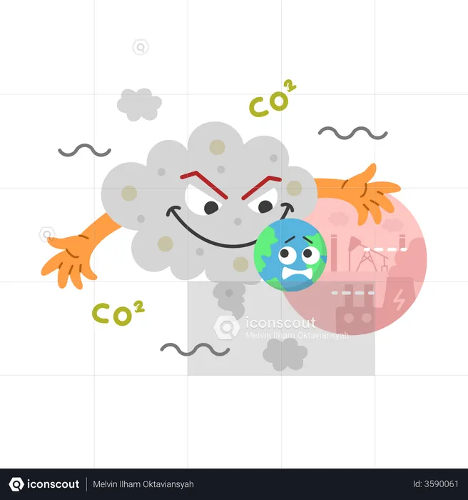 Les émissions de gaz à effet de serre  Illustration