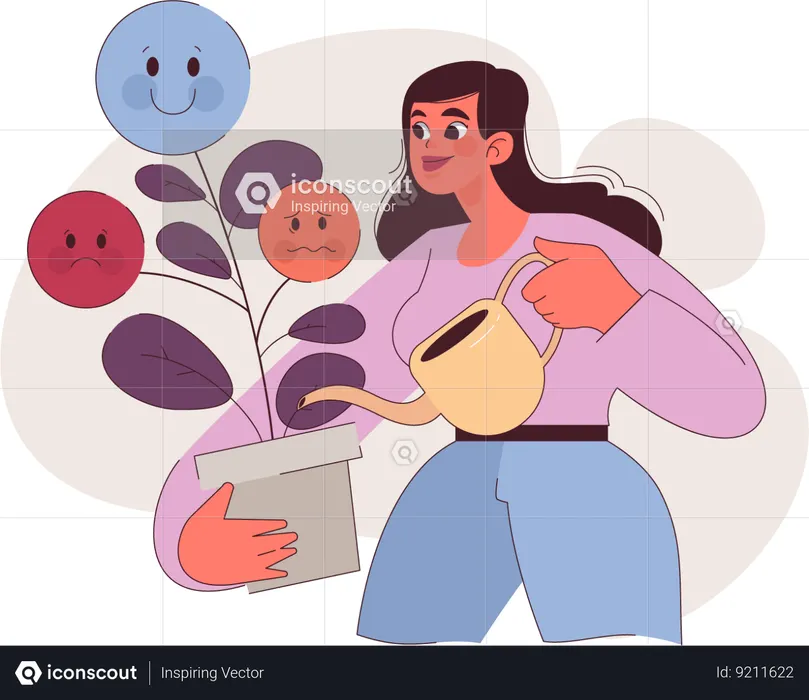 Emotion Intelligence Development  Illustration