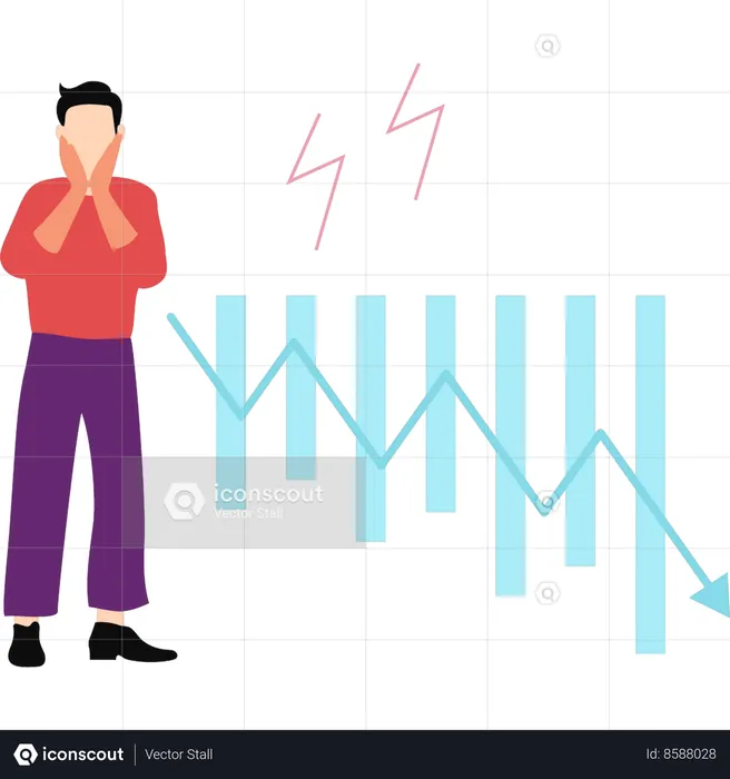 El empleado enfrenta una pérdida económica  Ilustración