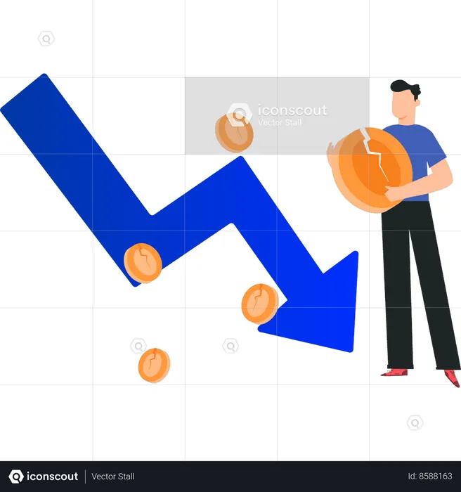 Un employé confronté à une crise inflationniste  Illustration