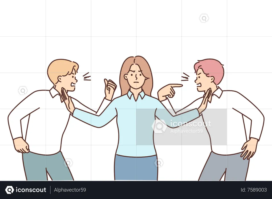 Employee arguing at office  Illustration