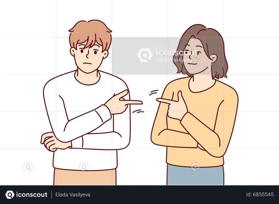 Employee blaming each other  Illustration