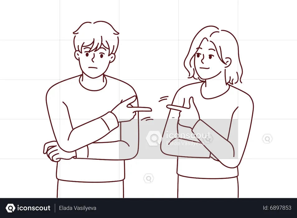 Employee blaming each other  Illustration