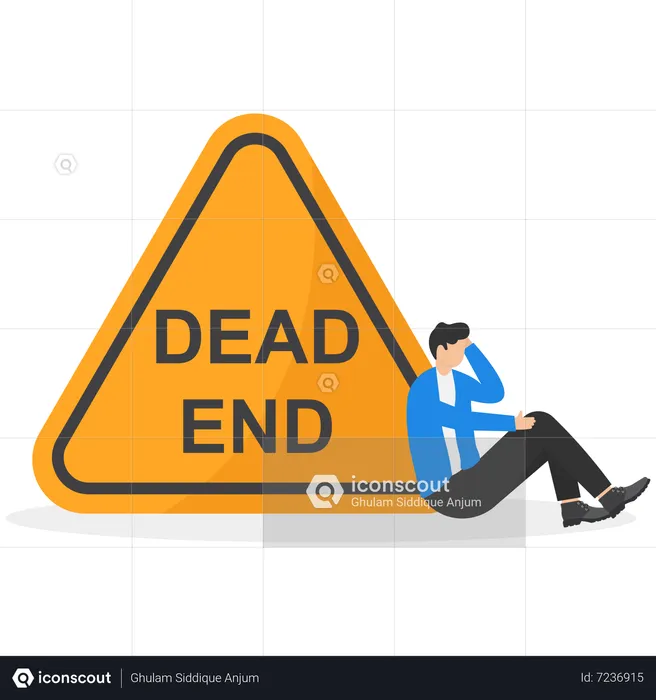 Employee career dead end  Illustration