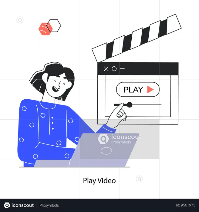 Employee Doing Video Marketing  Illustration