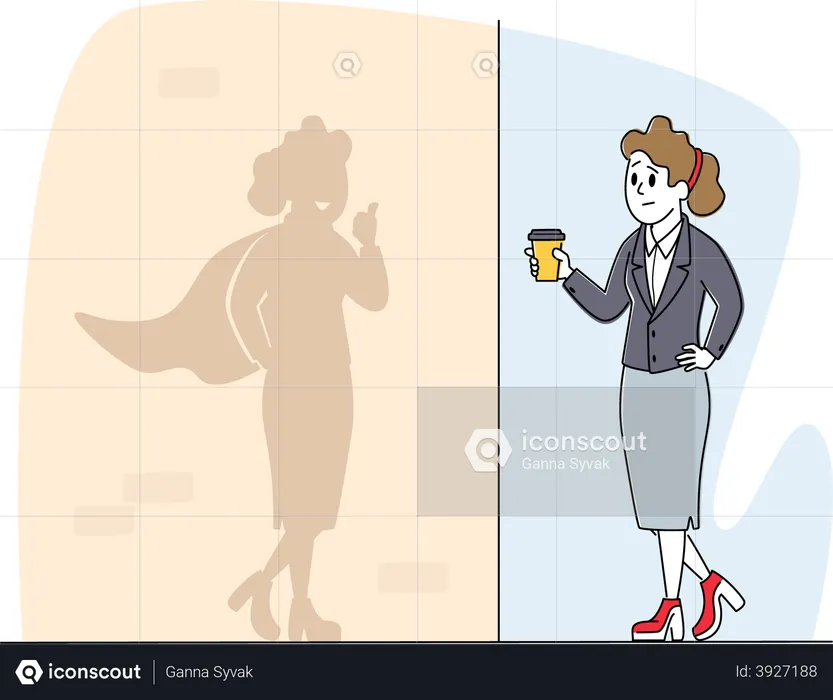 Employee Dream to Become Wealthy Businesswoman  Illustration