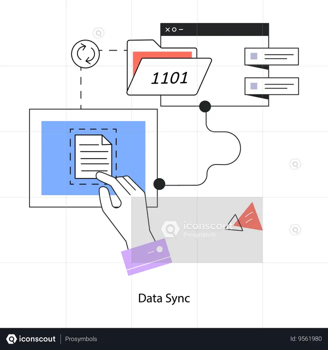 Employee Encrypted Companys Data  Illustration