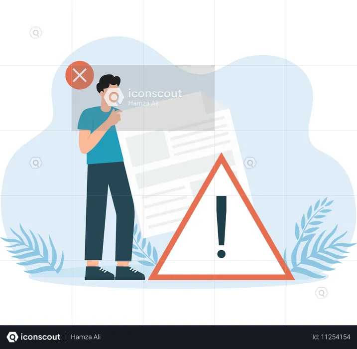 Employee facing Page Alert  Illustration