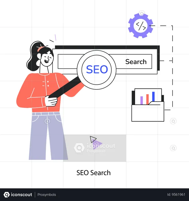 Employee Finding Seo Search  Illustration
