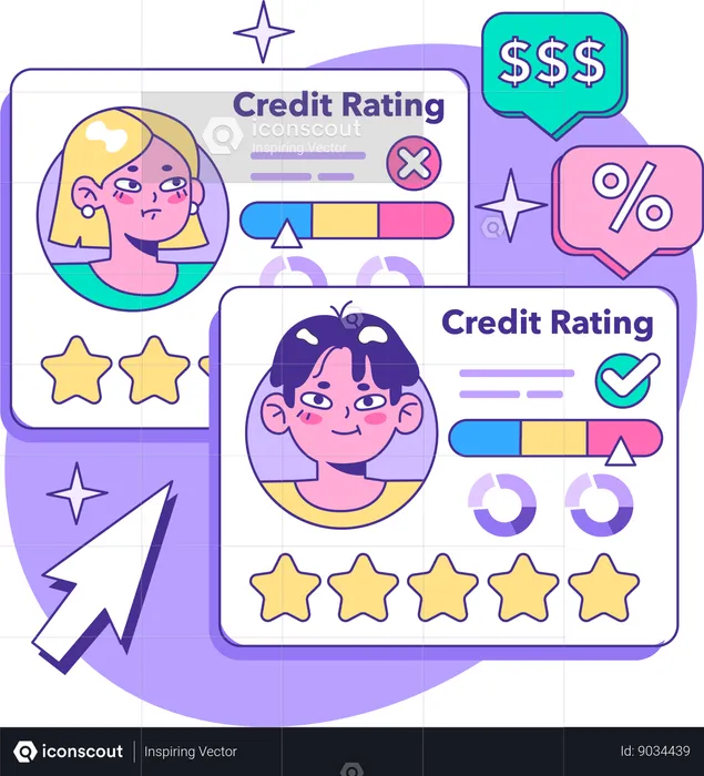 Employee gets rating  Illustration