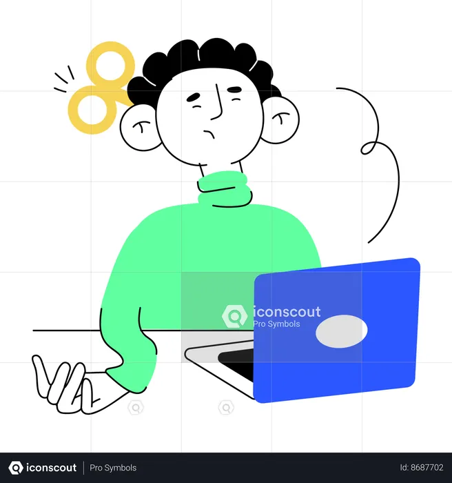 Employee getting frustrated due to heavy workload  Illustration